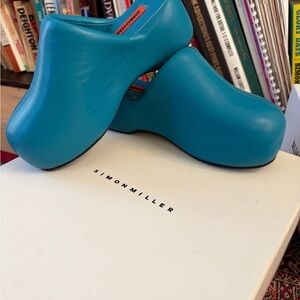 Simon Miller Platform Bubble Clog (in Blue)